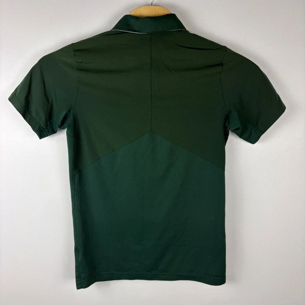 Nike Dri Fit Michigan State Spartans Polo Shirt Green White Mens Small S - Picture 4 of 5